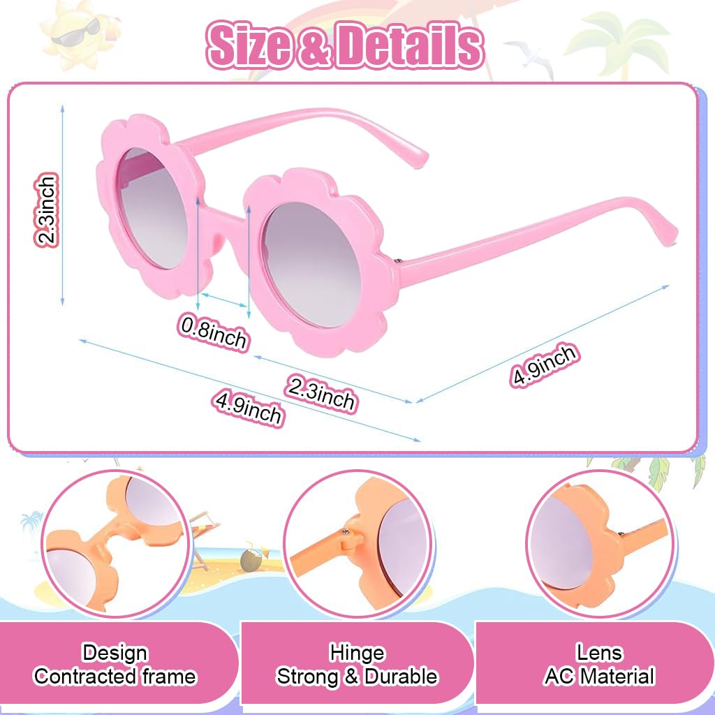 SNOWIE SOFT® 3Pcs Girls Sunglasses Kids Summer Sunglasses Round Flower Framed Sunglasses Outdoor UV Protection Beach Sunglasses for Kids 3-8 Years Old SNOWIE SOFT® 3Pcs Girls Sunglasses Kids Summer Sunglasses Round Flower Framed Sunglasses Outdoor UV Protection Beach Sunglasses for Kids 3-8 Years Old